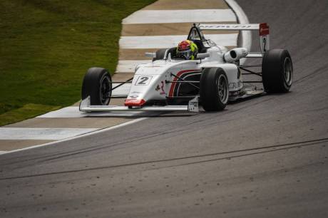 Thomas Nepveu in the streets of St.Petersburg with the Cooper Tire USF2000 Series